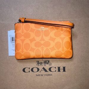COACH Halloween Corner Zip Wristlet Wallet Pouch AUTHENTIC New w Tags